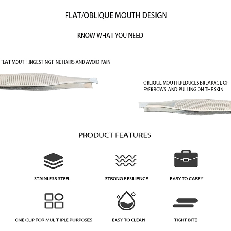 Obliquus supercilium tweezer K-1/flat supercilium tweezer K-2